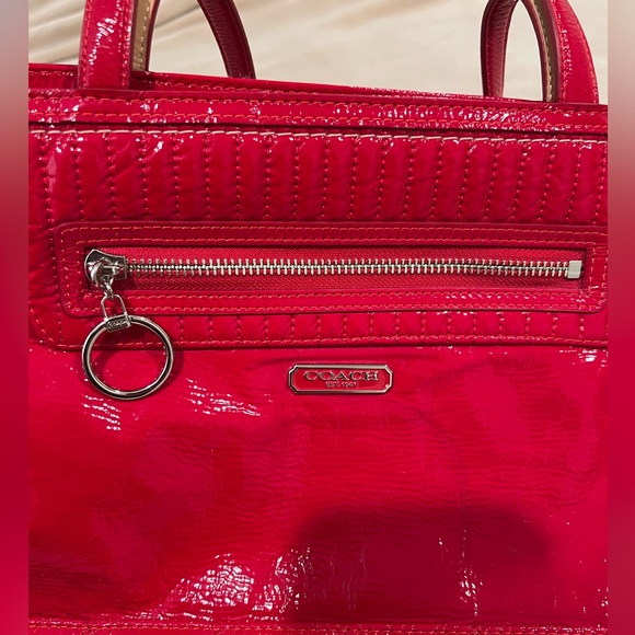 Coach Poppy Cherry Red Tote - Picture 8 of 14